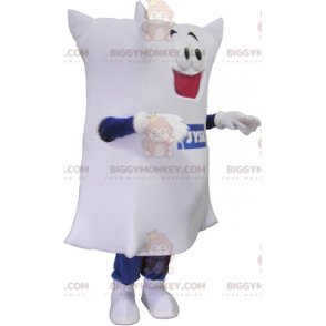 Giant White Pillow BIGGYMONKEY™ Mascot Costume. Cushion