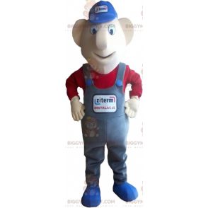 Costume de mascotte BIGGYMONKEY™ de bonhomme très souriant avec