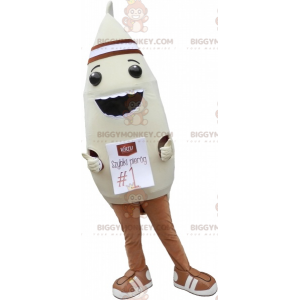 BIGGYMONKEY™ Costume da mascotte Gnocco a vapore beige e