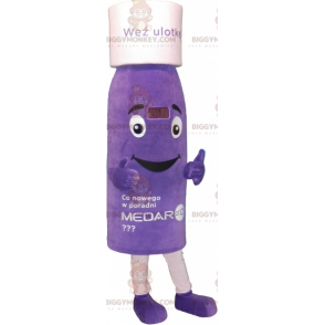 Purple Flask BIGGYMONKEY™ Mascot Costume. Lotion BIGGYMONKEY™