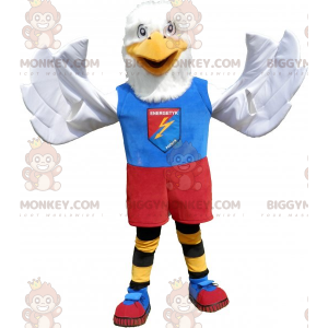 White Eagle BIGGYMONKEY™ Maskottchen-Kostüm in bunter