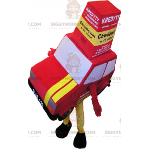 Traje de mascote BIGGYMONKEY™ para carro gigante vermelho e