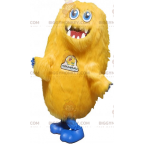 Traje de mascote Big Yellow Monster BIGGYMONKEY™. Fantasia