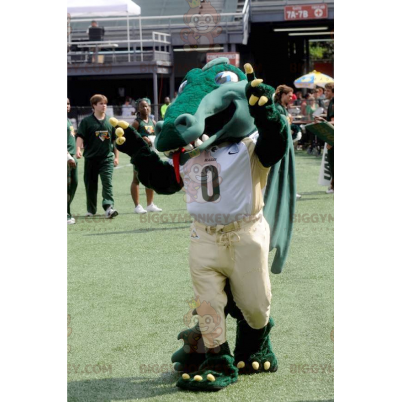 Gigantische groene krokodil BIGGYMONKEY™ mascottekostuum -