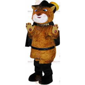 BIGGYMONKEY™ Mascottekostuum Big Brown Cat In Puss In Boots