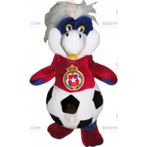 BIGGYMONKEY™ Plush Mascot Costume with Balloon Body and Soccer