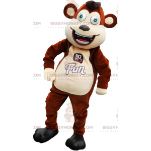 Divertente costume mascotte scimmia BIGGYMONKEY™ marrone e