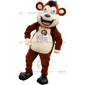 Lustiges BIGGYMONKEY™ Maskottchen-Kostüm für Affen in Braun und