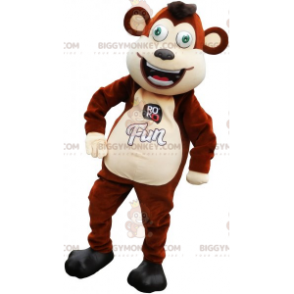 Legrační kostým hnědá a béžová opice BIGGYMONKEY™ maskot –