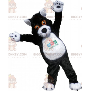 Grote zwart-witte kat BIGGYMONKEY™ mascottekostuum.