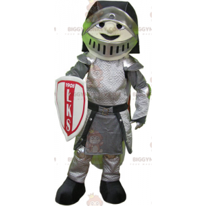 BIGGYMONKEY™ Costume da mascotte Cavaliere in armatura con elmo