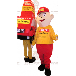 2 mascotte di BIGGYMONKEY™ 1 macchinina rossa e gialla e un