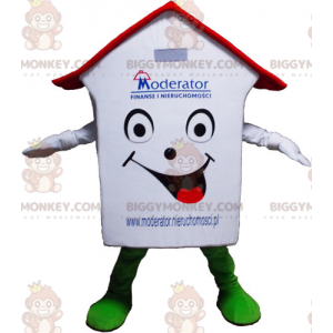 Costume da mascotte BIGGYMONKEY™ della casa bianca rossa e