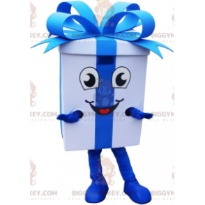 Jumbo Gift Wrap BIGGYMONKEY™ Mascot Costume with Cute Blue