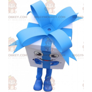 Jumbo Gift Wrap BIGGYMONKEY™ Mascot Costume with Cute Blue