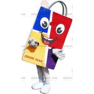 Disfraz de mascota BIGGYMONKEY™ con bolsa de papel de colores