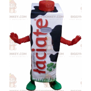 Vit och svart Giant Milk Brick BIGGYMONKEY™ maskotdräkt -
