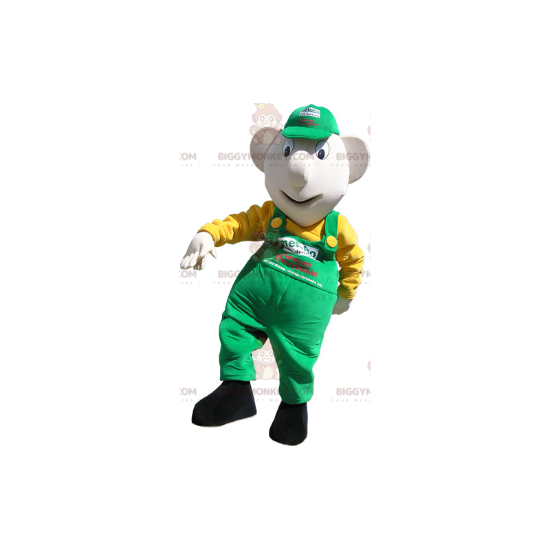 BIGGYMONKEY™ Maskottchen-Kostüm von Schneemann in grünem