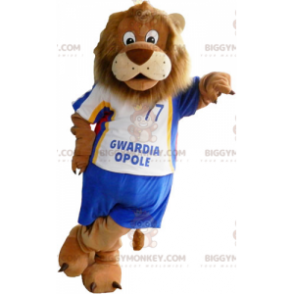 BIGGYMONKEY™ Costume da mascotte grande leone marrone in