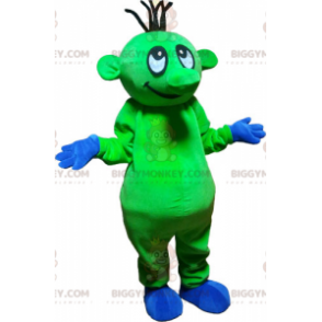 Divertente costume mascotte alieno verde brillante BIGGYMONKEY™