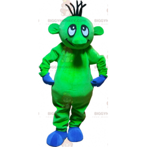 Disfraz de mascota BIGGYMONKEY™ extraterrestre verde llamativo