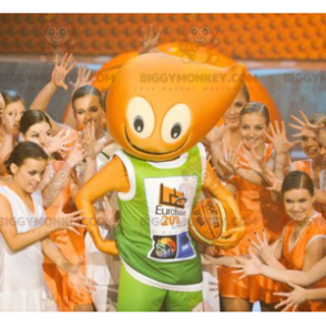 Very Smiling Orange Man BIGGYMONKEY™ Mascot Costume –