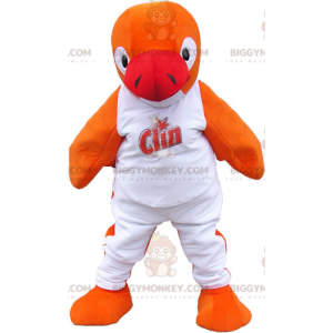Disfraz de mascota Orange Penguin BIGGYMONKEY™ con traje blanco