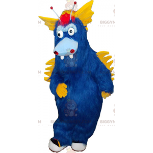 BIGGYMONKEY™ Disfraz de mascota de monstruo azul y amarillo
