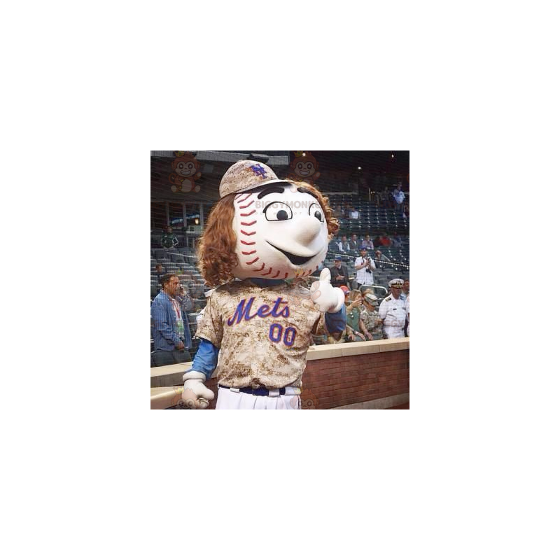 Costume de mascotte BIGGYMONKEY™ de balle de baseball géante -