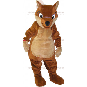 Costume de mascotte BIGGYMONKEY™ de renard marron et beige