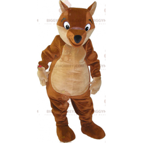 Costume de mascotte BIGGYMONKEY™ de renard marron et beige