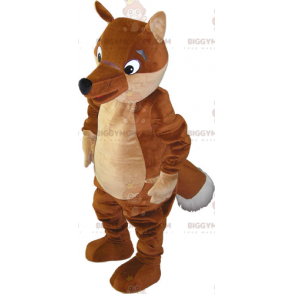 Costume de mascotte BIGGYMONKEY™ de renard marron et beige