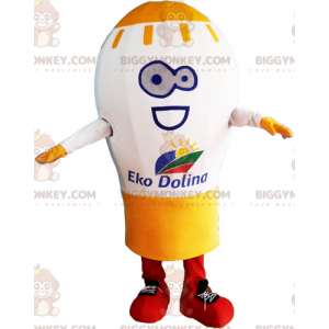 Costume de mascotte BIGGYMONKEY™ d'ampoule géante blanche et