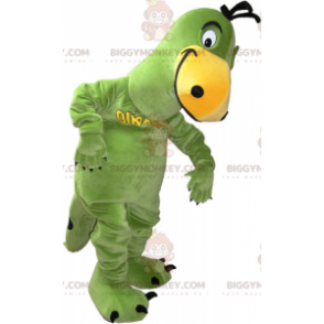 Costume de mascotte BIGGYMONKEY™ de dinosaure vert et jaune -