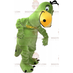 Costume mascotte BIGGYMONKEY™ dinosauro verde e giallo -