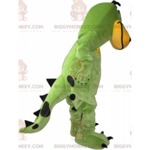 Costume de mascotte BIGGYMONKEY™ de dinosaure vert et jaune -