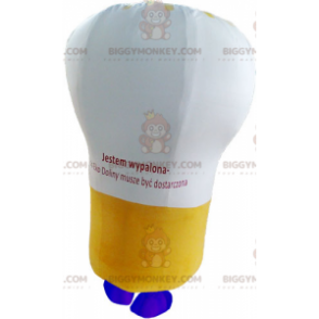 Giant White Yellow Blue Light Bulb BIGGYMONKEY™ Mascot Costume