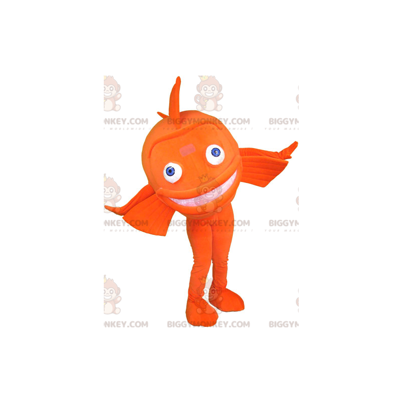 Costume da mascotte pesce gigante arancione BIGGYMONKEY™ -