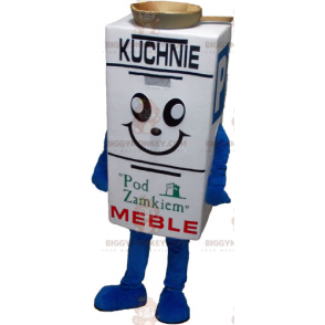 White Giant Milk Brick BIGGYMONKEY™ Mascot Costume -