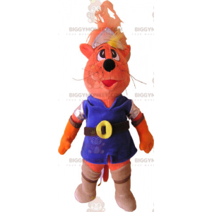 Traje de mascote Cat BIGGYMONKEY™ com roupa colorida –