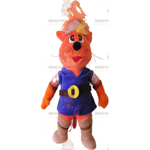 Costume de mascotte BIGGYMONKEY™ de chat en tenue colorée -