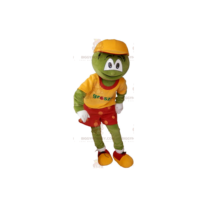 Costume de mascotte BIGGYMONKEY™ de bonhomme rigolo vert en