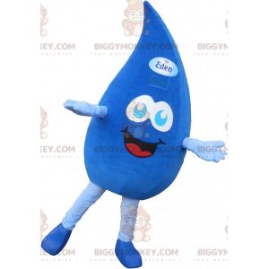Χαμογελαστή στολή μασκότ BIGGYMONKEY™ Giant Blue Water Drop -