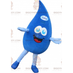 Smiling Giant Blue Water Drop BIGGYMONKEY™ Mascot Costume –