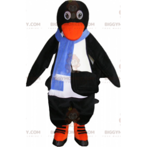 Realistyczny czarno-biały kostium maskotki pingwina