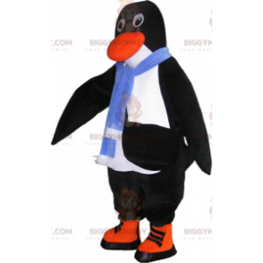 Costume de mascotte BIGGYMONKEY™ de pingouin noir et blanc