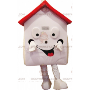 Costume de mascotte BIGGYMONKEY™ de maison blanche et rouge