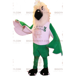 Fantastisk grøn og hvid Eagle BIGGYMONKEY™ maskotkostume -