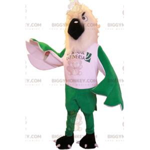 Niesamowity kostium maskotki z zielonym i białym orłem