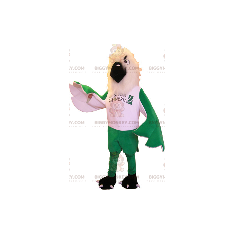 Υπέροχη στολή μασκότ BIGGYMONKEY™ Green and White Eagle -
